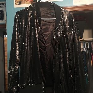 2XL black sequin jacket